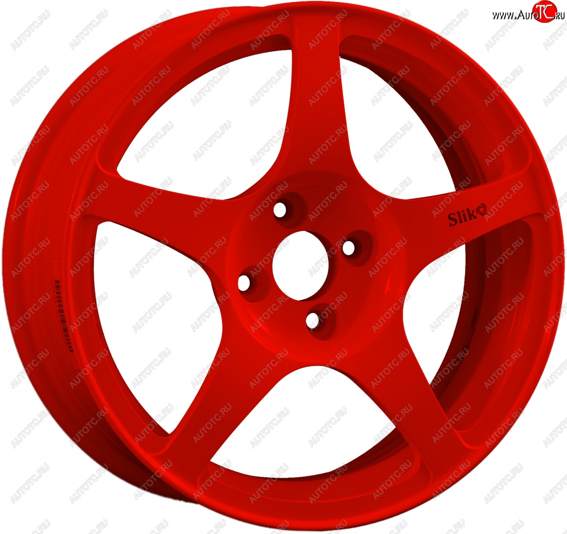 10 349 р. Кованый диск Slik classik R16x6.5 Красный (RED) 6.5x16 Honda Civic FD седан дорестайлинг (2005-2008) 5x114.3xDIA64.1xET45.0 (Цвет: RED)