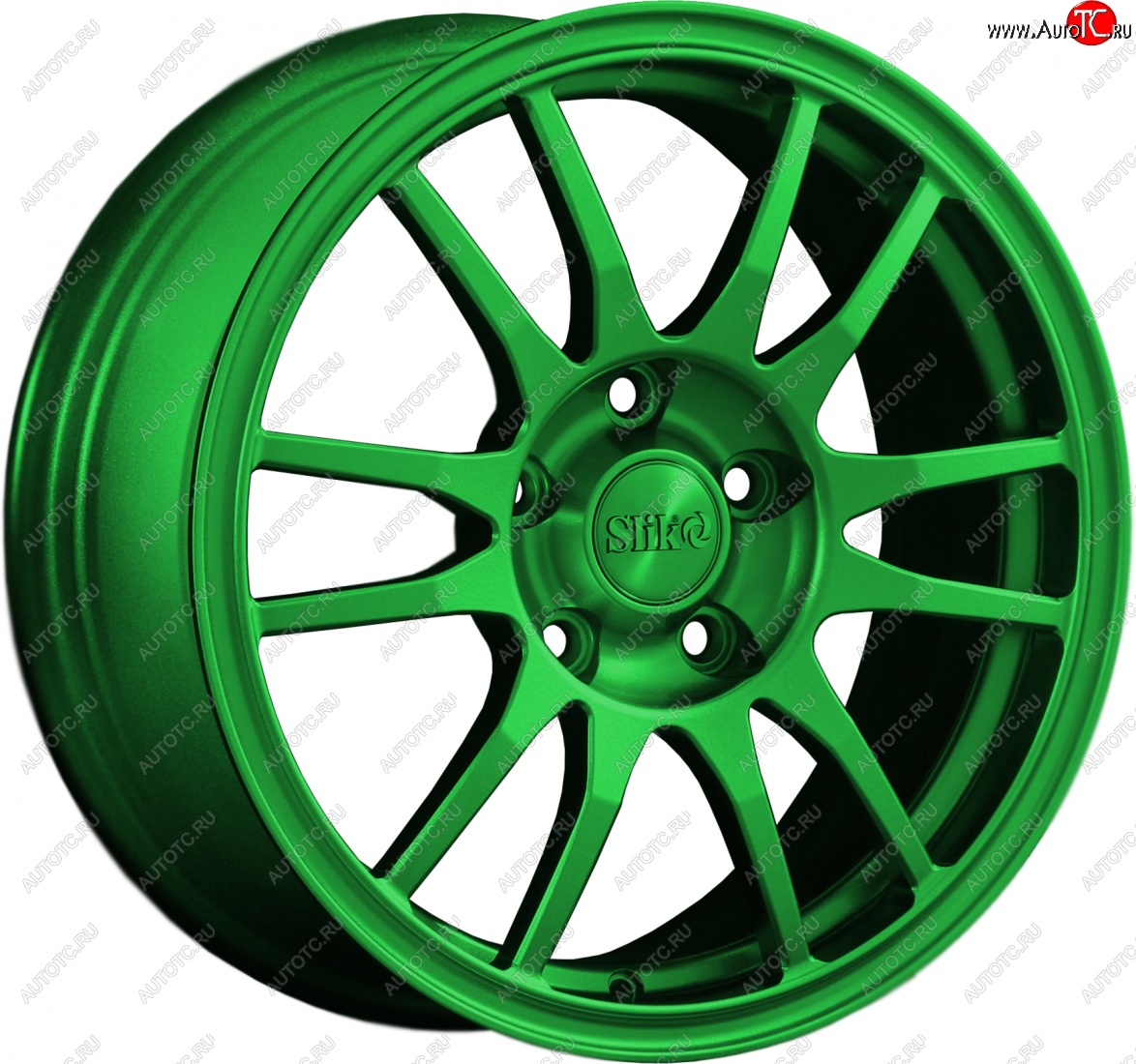 12 949 р. Кованый диск Slik classik R16x6.5 Зеленый (GREEN) 6.5x16   (Цвет: GREEN)  с доставкой в г. Пермь