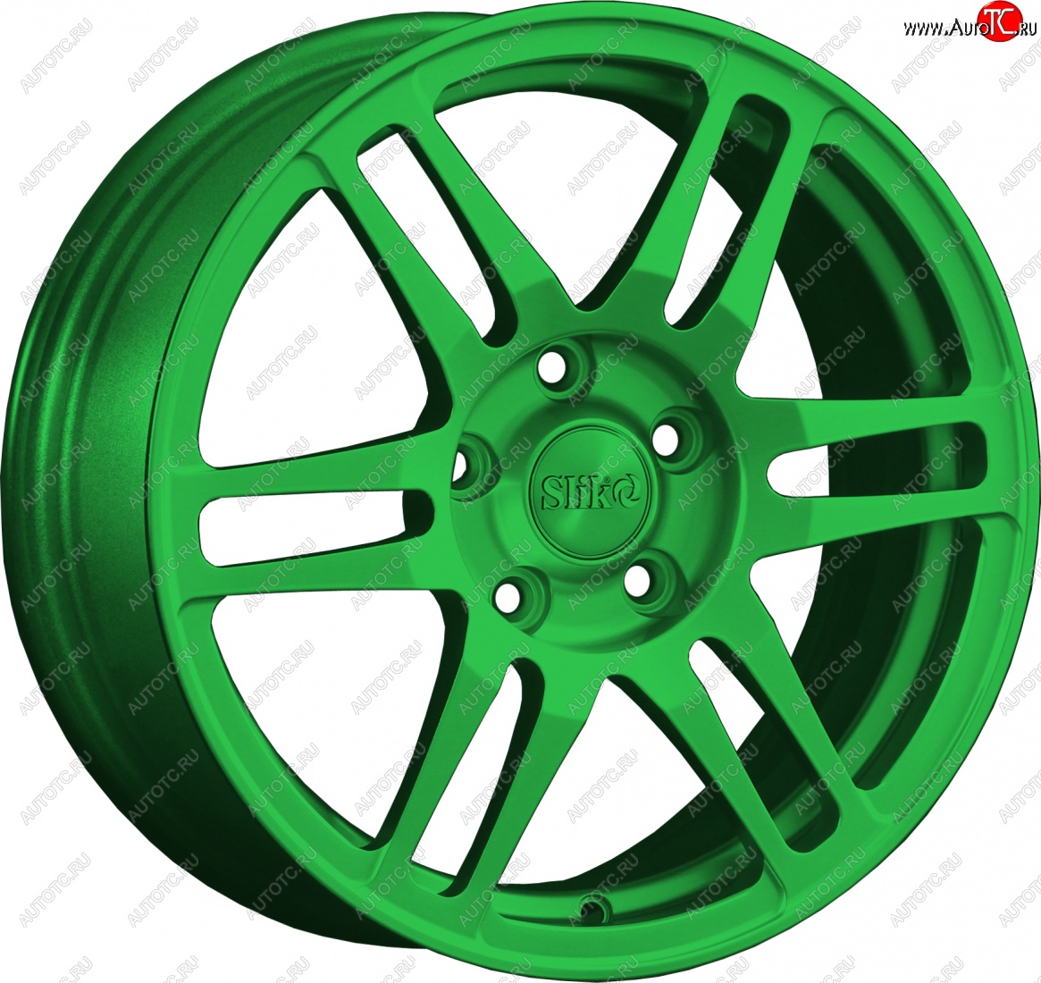 12 949 р. Кованый диск Slik classik R16x6.5 Зеленый (GREEN) 6.5x16   (Цвет: GREEN)  с доставкой в г. Пермь