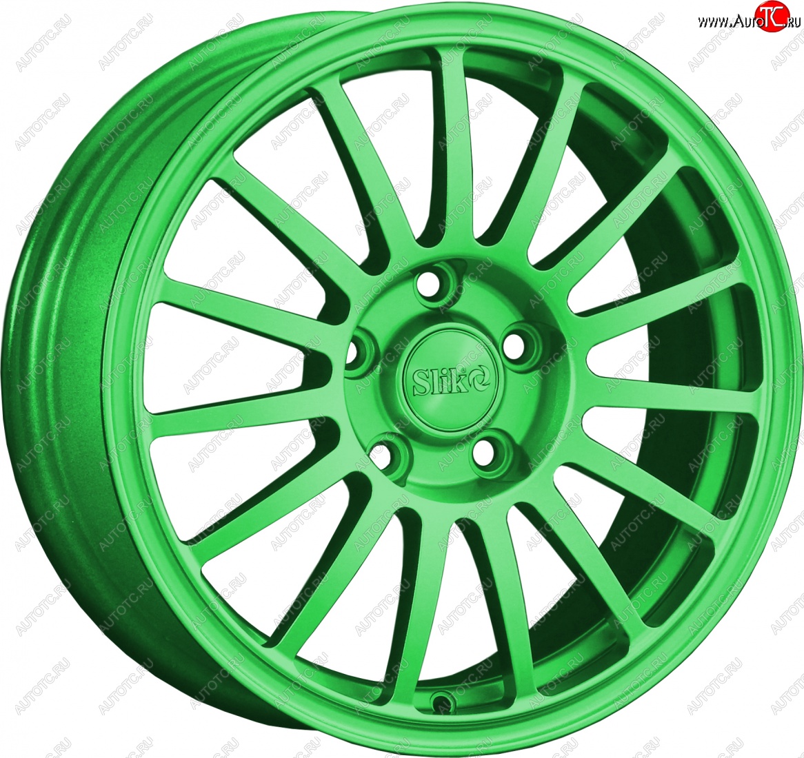 15 249 р. Кованый диск Slik classik R16x6.5 RAL 6038 ярко-зеленый (6038) 6.5x16   (Цвет: 6038)  с доставкой в г. Пермь