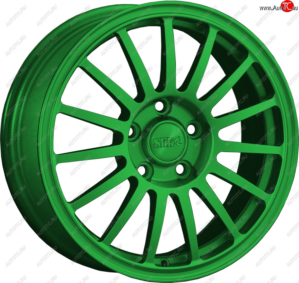 15 249 р. Кованый диск Slik classik R16x6.5 Зеленый (GREEN) 6.5x16   (Цвет: GREEN)  с доставкой в г. Пермь