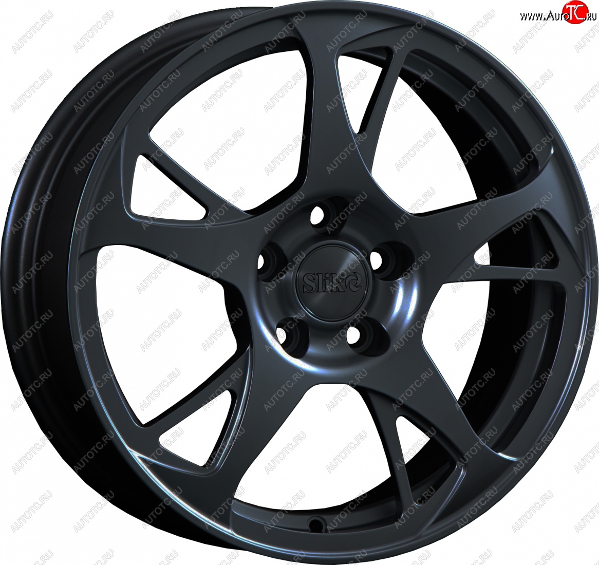 10 999 р. Кованый диск Slik classik R16x6.5 Черный глянцевый (BK) 6.5x16   (Цвет: BK)  с доставкой в г. Пермь