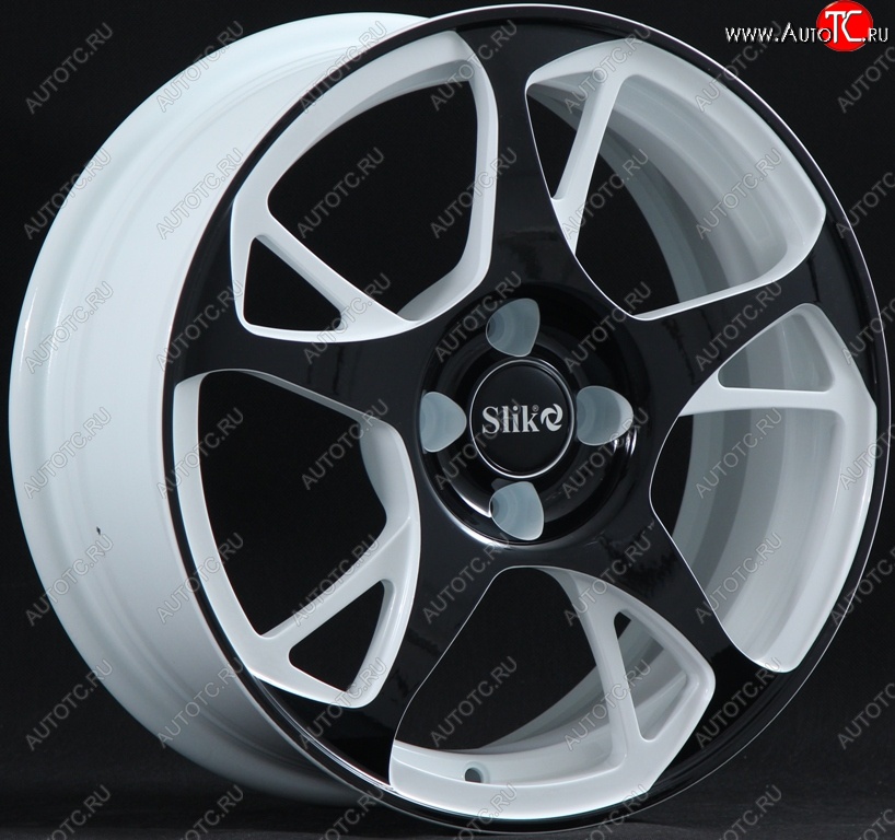10 999 р. Кованый диск Slik classik R16x6.5 Белый глянцевый с чёрной лицевой поверхностью 6.5x16   (Цвет: Белый глянцевый с чёрной лицевой поверхностью 6.5x16)  с доставкой в г. Пермь