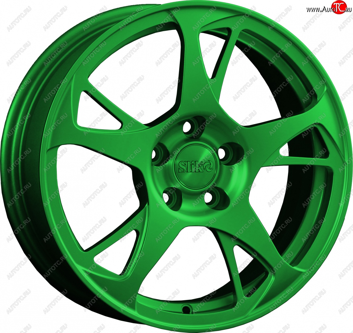 10 999 р. Кованый диск Slik classik R16x6.5 Зеленый (GREEN) 6.5x16   (Цвет: GREEN)  с доставкой в г. Пермь