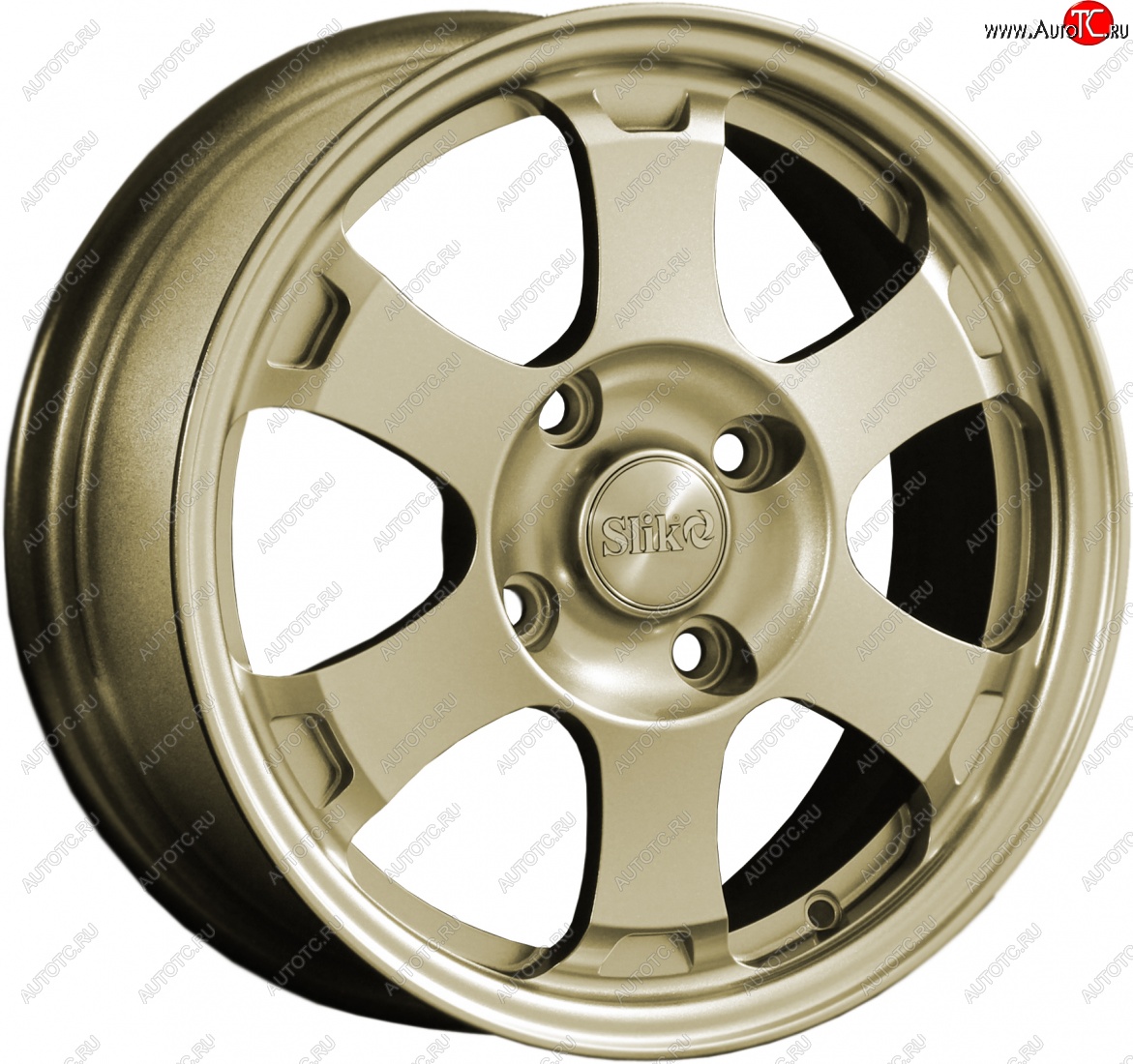 14 799 р. Кованый диск Slik Classik 6x15 (Металлик золотой)   (Цвет: Металлик золотой)  с доставкой в г. Пермь