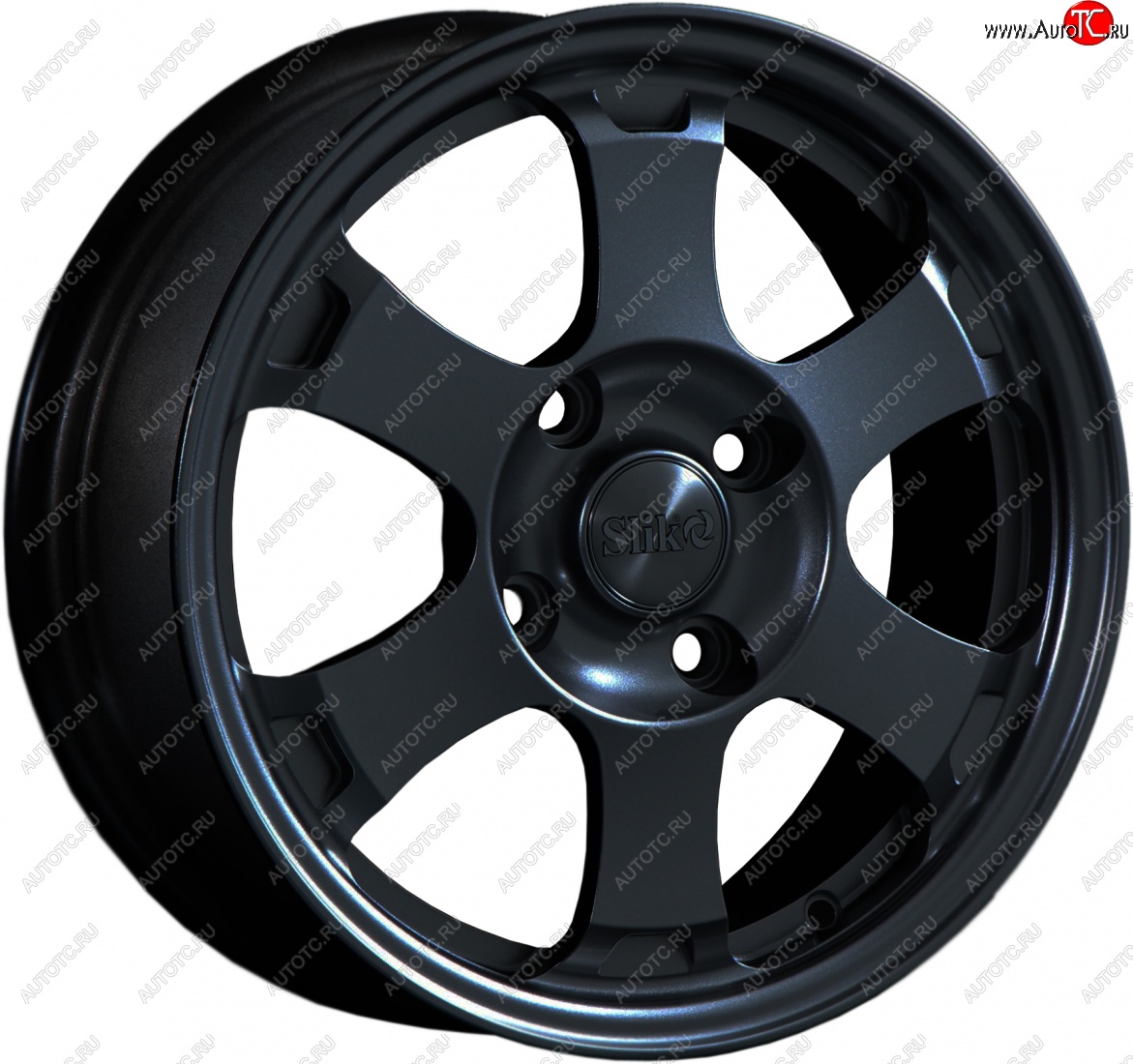 14 799 р. Кованый диск Slik Classik 6x15 (Черный глянцевый)   (Цвет: Черный глянцевый)  с доставкой в г. Пермь