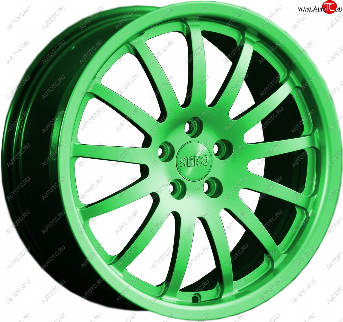 14 599 р. Кованый диск Slik classik R17x7.5 RAL 6038 ярко зеленый (6038) 7.5x17   (Цвет: 6038)  с доставкой в г. Пермь