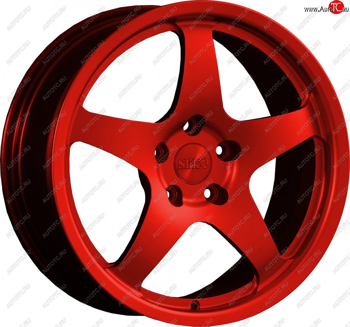 25 599 р. Кованый диск Slik classik R17x7.5 Candy RED красный 7.5x17   (Цвет: Candy RED красный 7.5x17)  с доставкой в г. Пермь