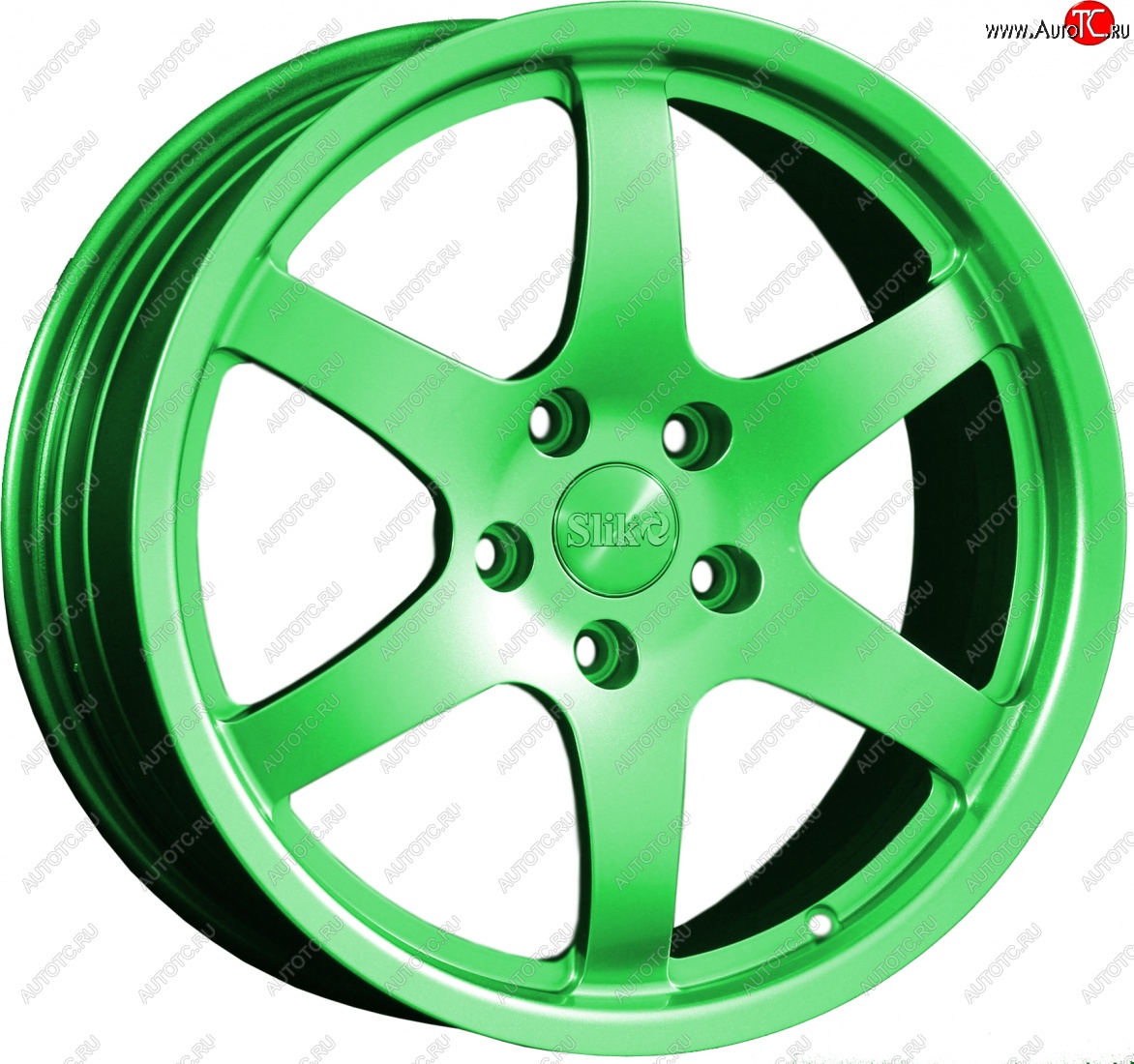 14 599 р. Кованый диск Slik classik R17x7.5 RAL 6038 ярко зеленый (6038) 7.5x17   (Цвет: 6038)  с доставкой в г. Пермь