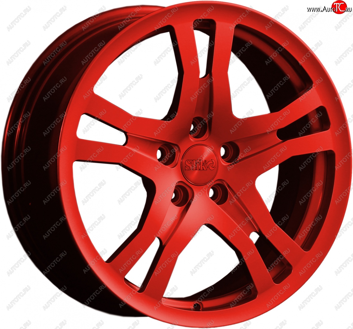 14 599 р. Кованый диск Slik classik R17x7.5 Красный (RED) 7.5x17   (Цвет: RED)  с доставкой в г. Пермь
