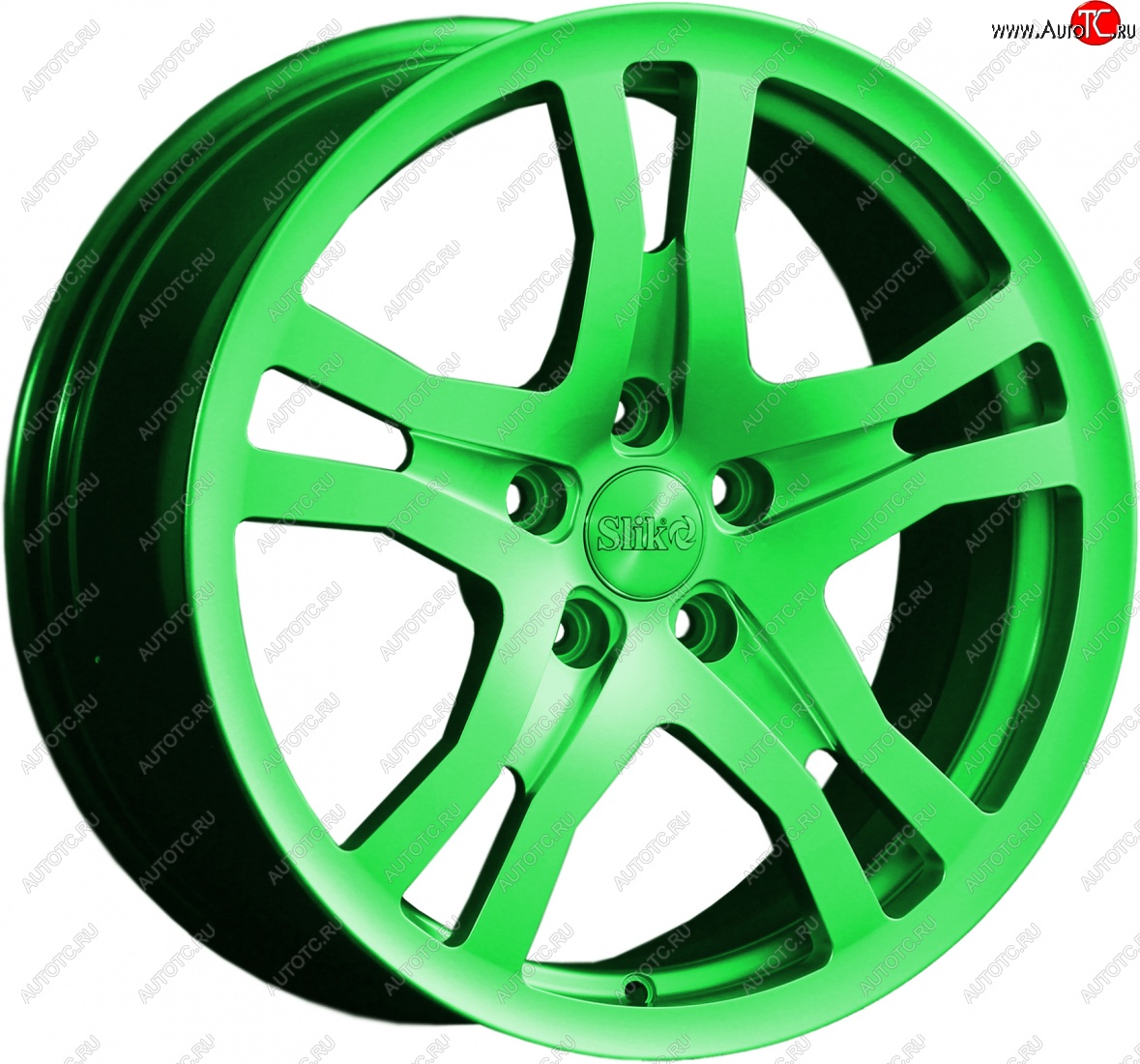 14 599 р. Кованый диск Slik classik R17x7.5 RAL 6038 ярко зеленый (6038) 7.5x17   (Цвет: 6038)  с доставкой в г. Пермь