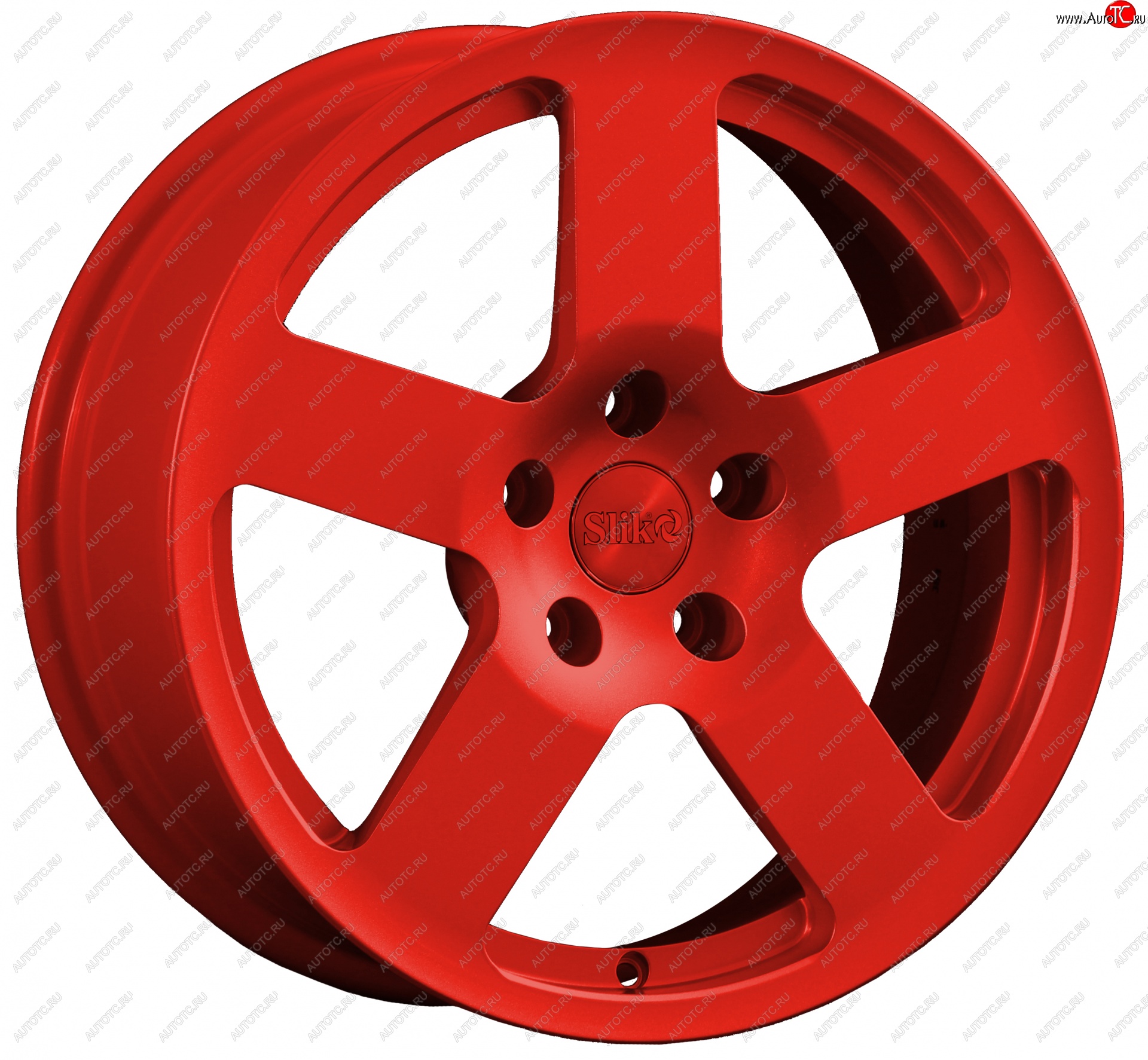 14 599 р. Кованый диск Slik classik R17x7.5 Красный (RED) 7.5x17   (Цвет: RED)  с доставкой в г. Пермь