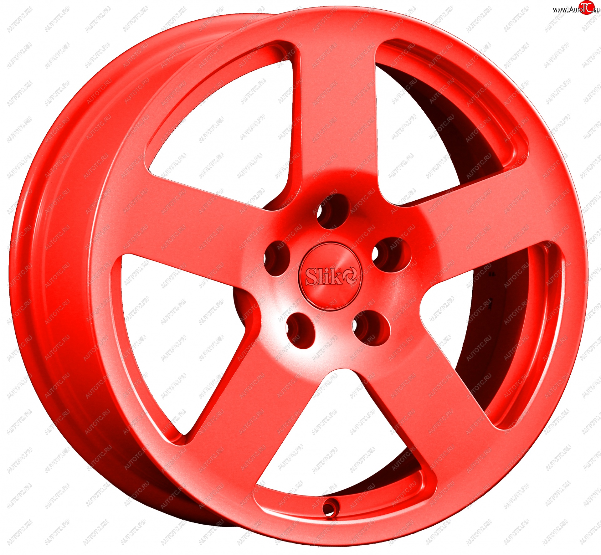 14 599 р. Кованый диск Slik classik R17x7.5 RAL 3026 ярко алый (3026) 7.5x17   (Цвет: 3026)  с доставкой в г. Пермь