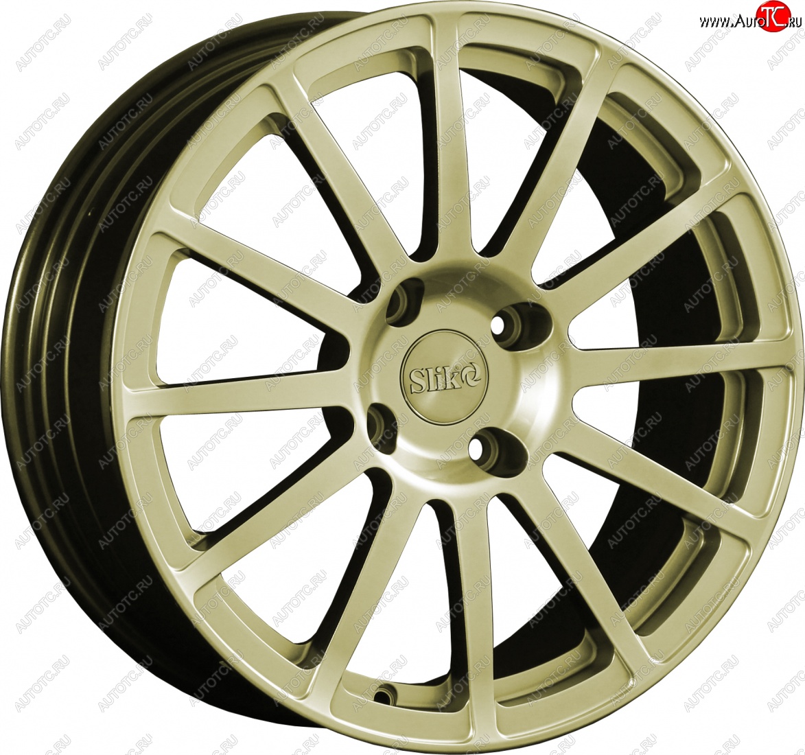 25 599 р. Кованый диск Slik classik R17x7.5 Золотой (G) 7.5x17 Honda Ridgeline YK1 дорестайлинг (2005-2008) 5x120.0xDIA64.1xET45.0 (Цвет: G)