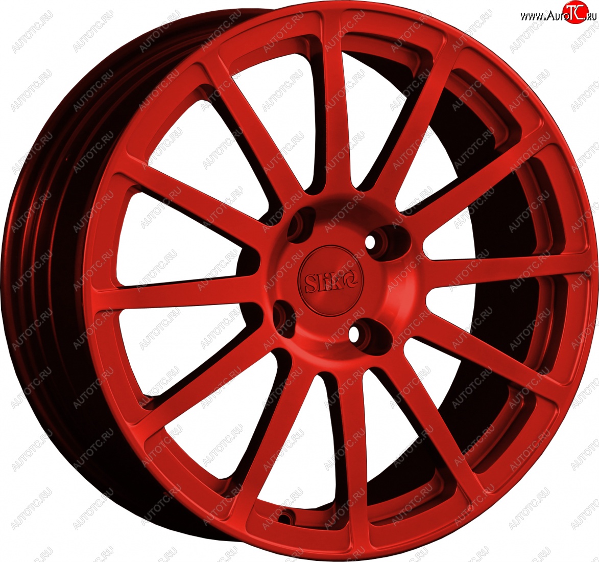 25 599 р. Кованый диск Slik classik R17x7.5 Candy RED красный 7.5x17   (Цвет: Candy RED красный 7.5x17)  с доставкой в г. Пермь
