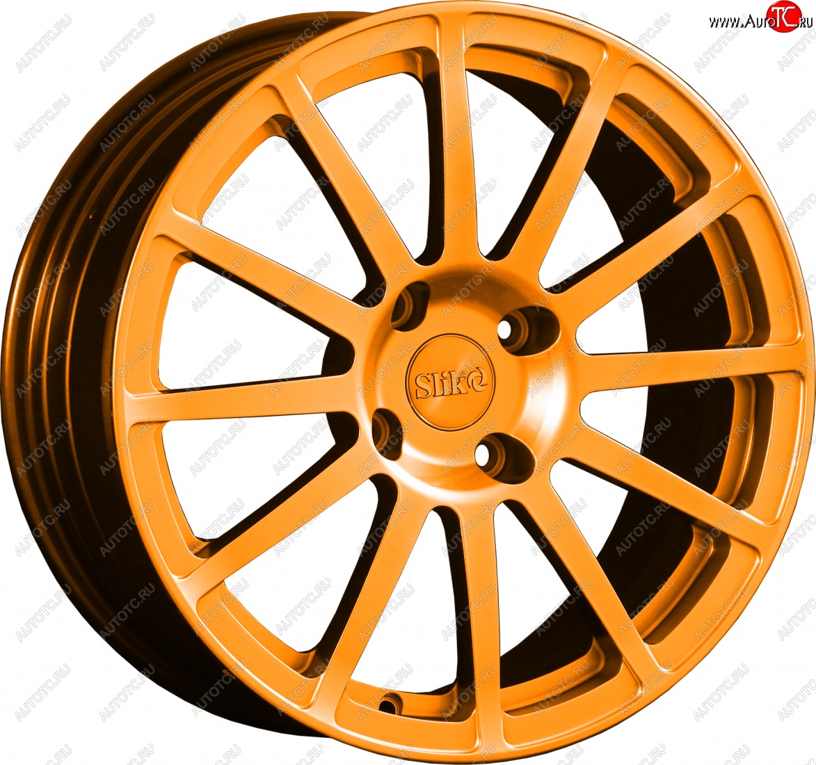 25 599 р. Кованый диск Slik classik R17x7.5 Ярко-оранжевый (ORANGE) 7.5x17   (Цвет: ORANGE)  с доставкой в г. Пермь
