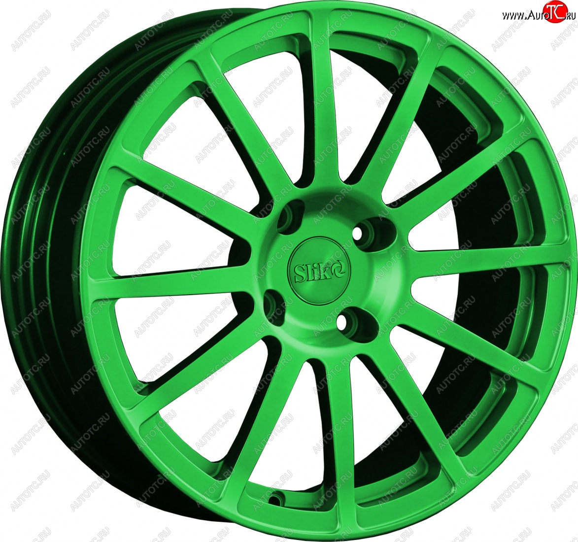 25 599 р. Кованый диск Slik classik R17x7.5 RAL 6038 ярко зеленый (6038) 7.5x17   (Цвет: 6038)  с доставкой в г. Пермь