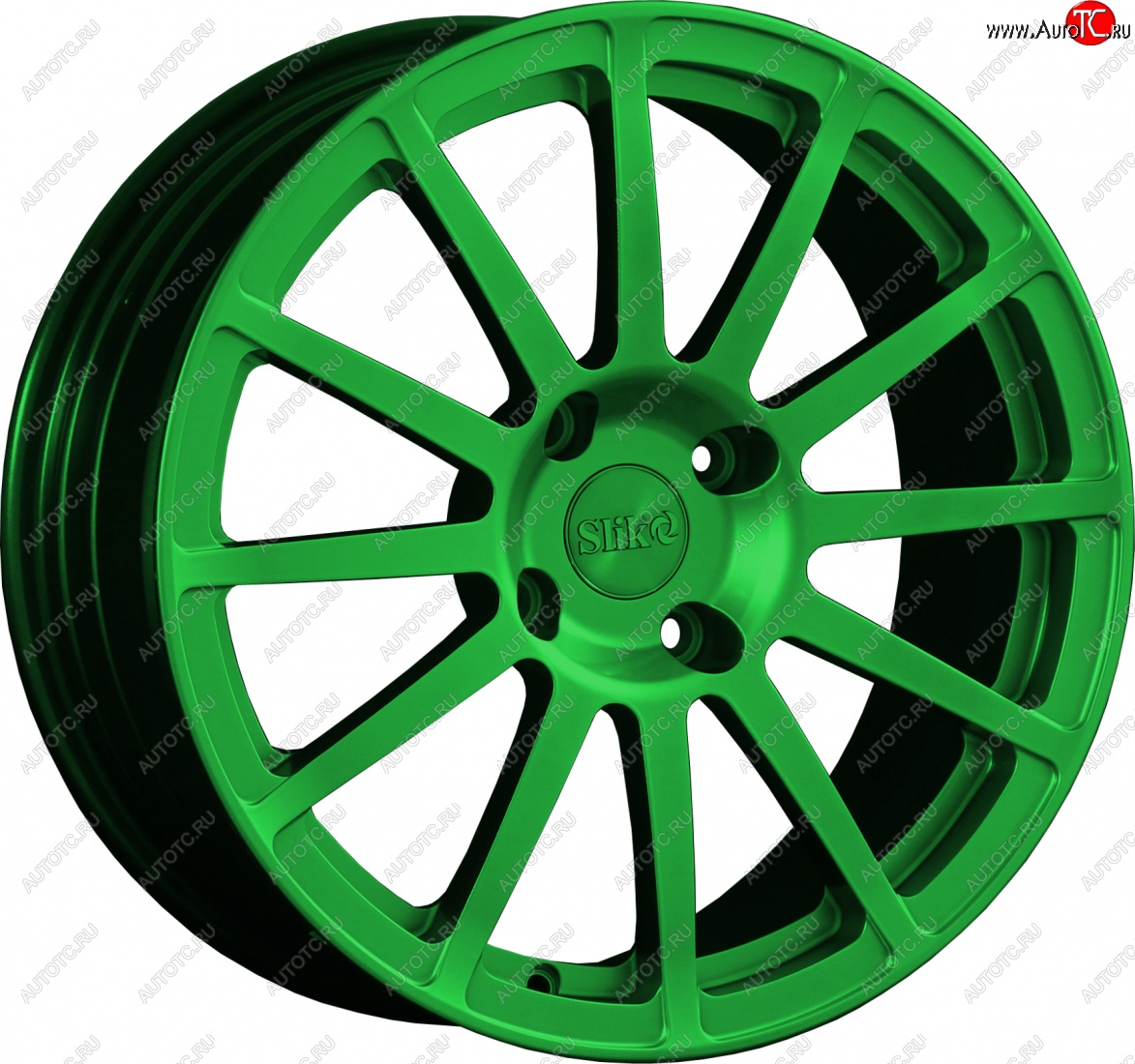 25 599 р. Кованый диск Slik classik R17x7.5 Зеленый (GREEN) 7.5x17   (Цвет: GREEN)  с доставкой в г. Пермь