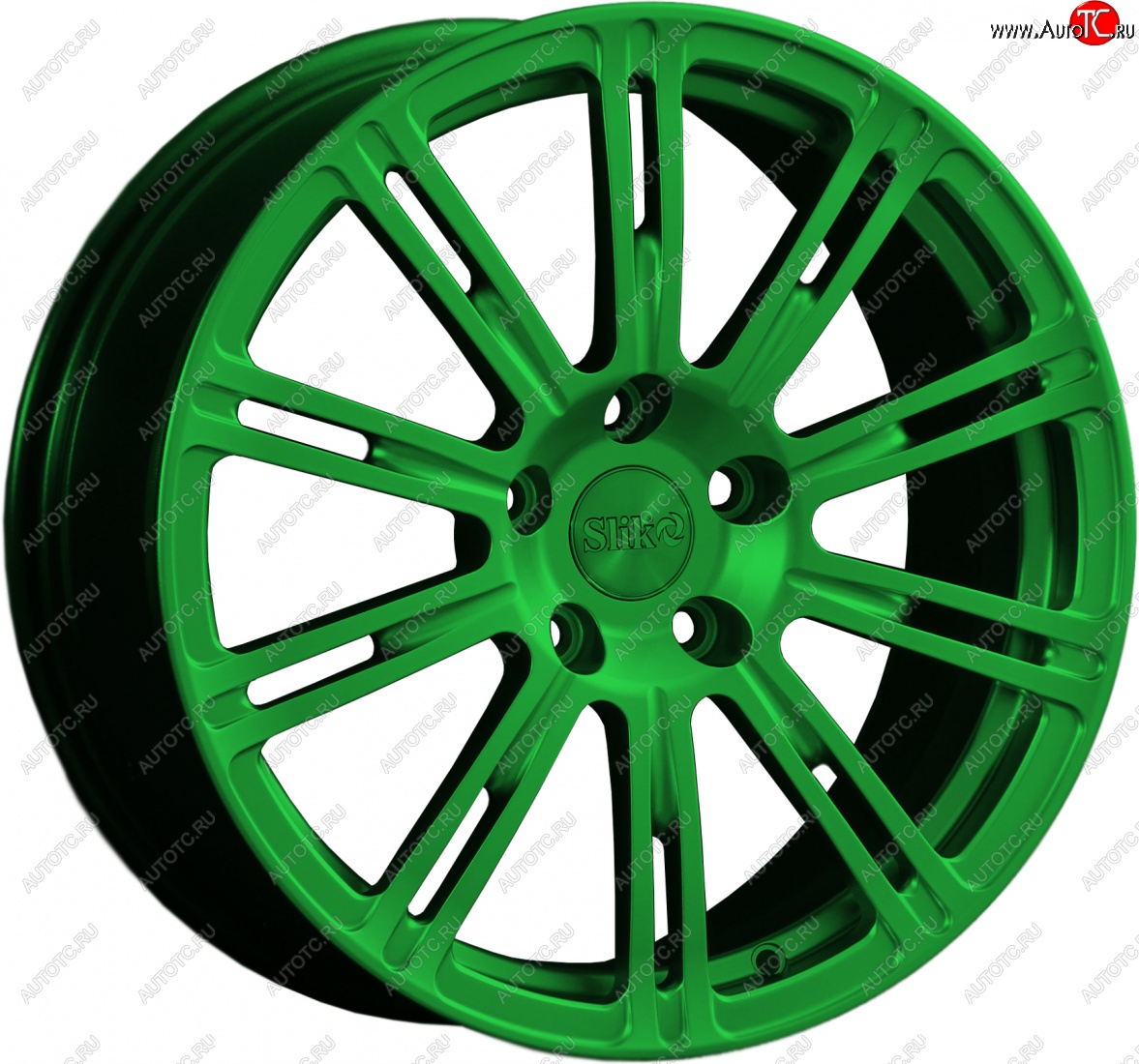 20 399 р. Кованый диск Slik classik R17x7.5 RAL 6038 ярко зеленый (6038) 7.5x17   (Цвет: 6038)  с доставкой в г. Пермь