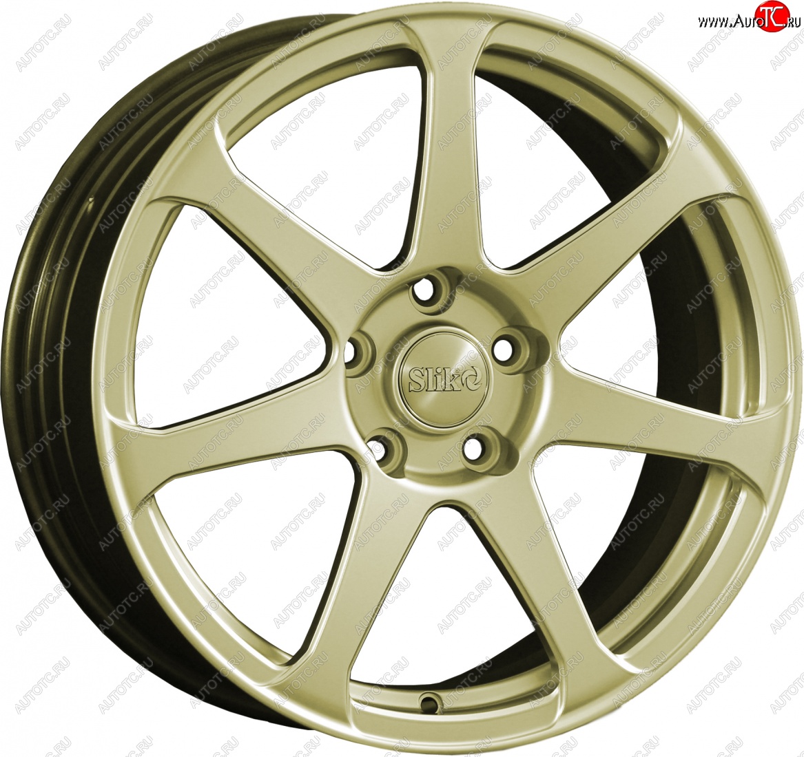 14 299 р. Кованый диск Slik classik R17x7.5 Золотой (G) 7.5x17   (Цвет: G)  с доставкой в г. Пермь