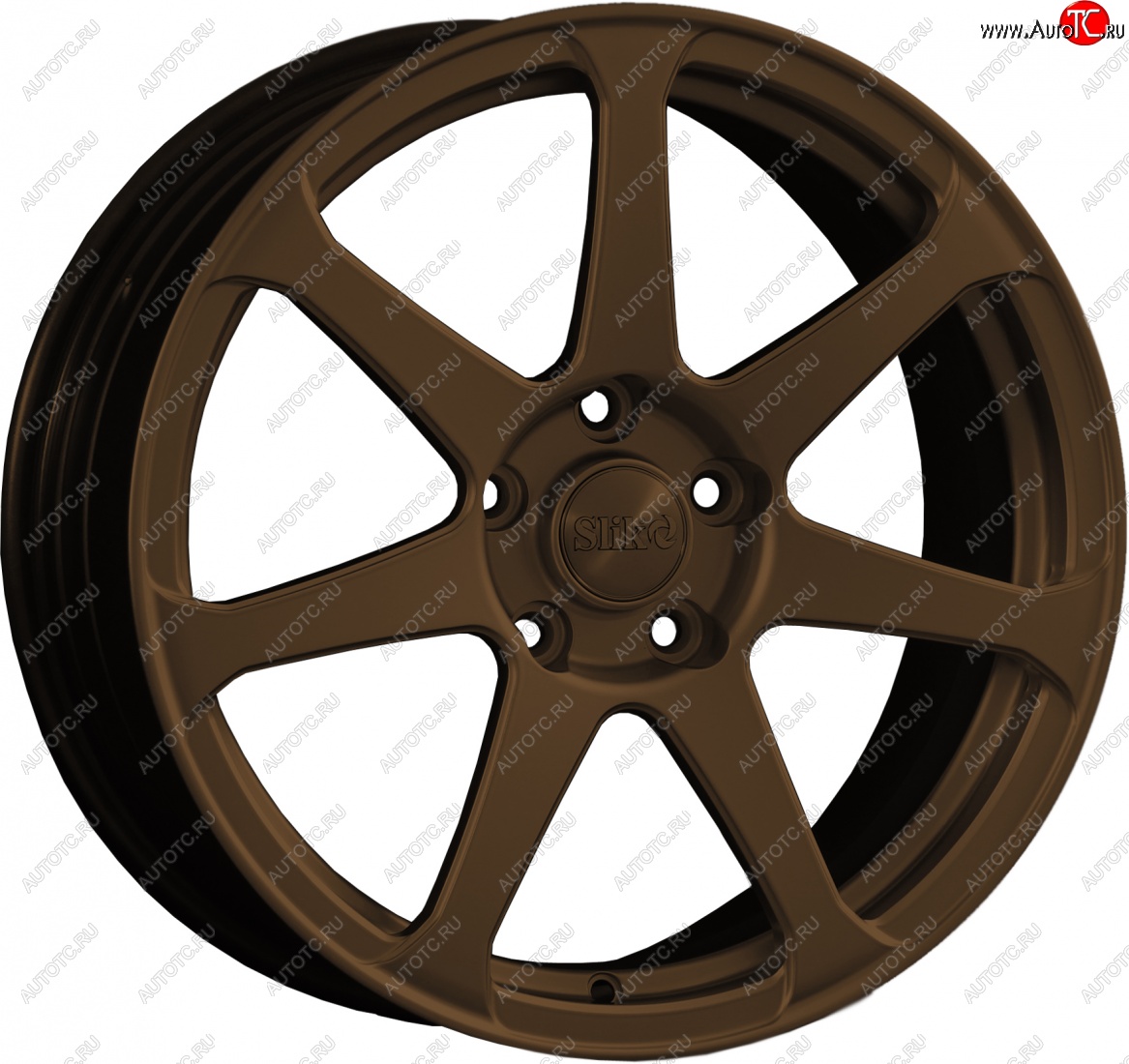 14 499 р. Кованый диск Slik classik R17x7.5 Коньячная бронза. Глянец (BRZCGN) 7.5x17   (Цвет: BRZCGN)  с доставкой в г. Пермь