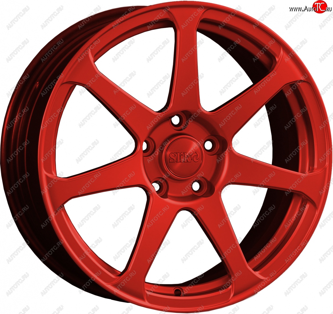 14 599 р. Кованый диск Slik classik R17x7.5 Красный (RED) 7.5x17   (Цвет: RED)  с доставкой в г. Пермь
