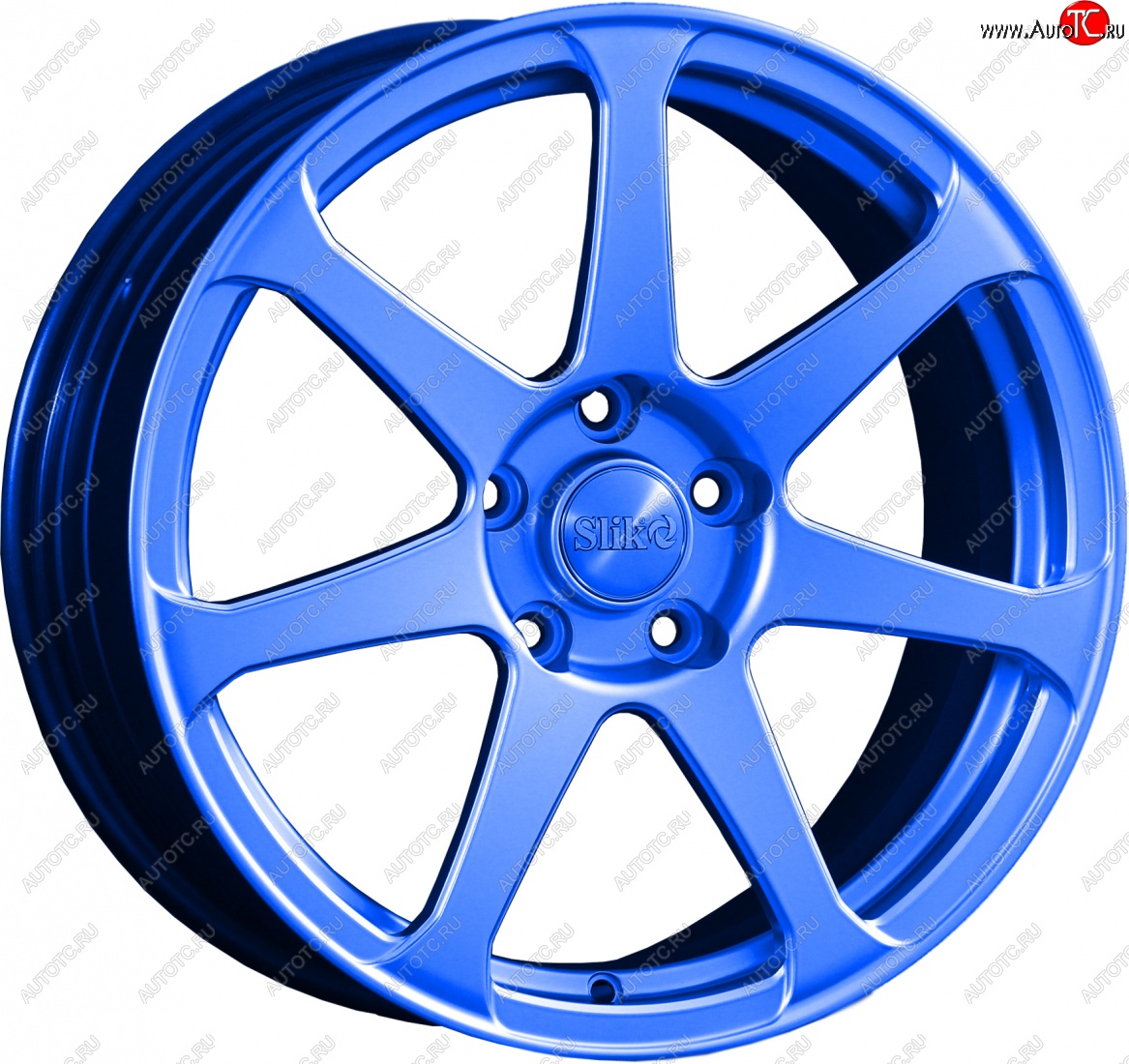 14 499 р. Кованый диск Slik classik R17x7.5 Синий (BLUE) 7.5x17   (Цвет: BLUE)  с доставкой в г. Пермь