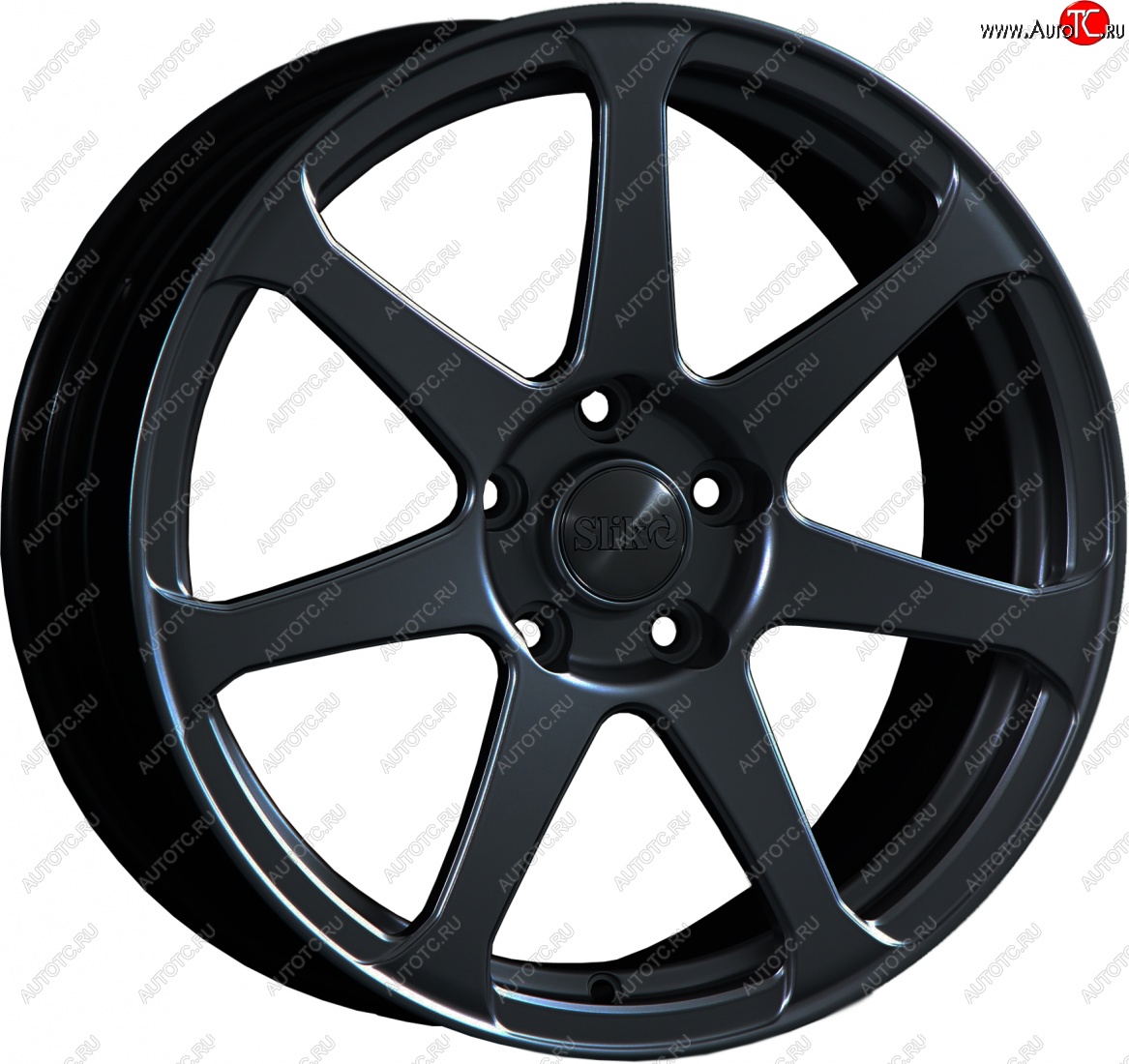 14 499 р. Кованый диск Slik classik R17x7.5 Черный глянцевый (BK) 7.5x17   (Цвет: BK)  с доставкой в г. Пермь