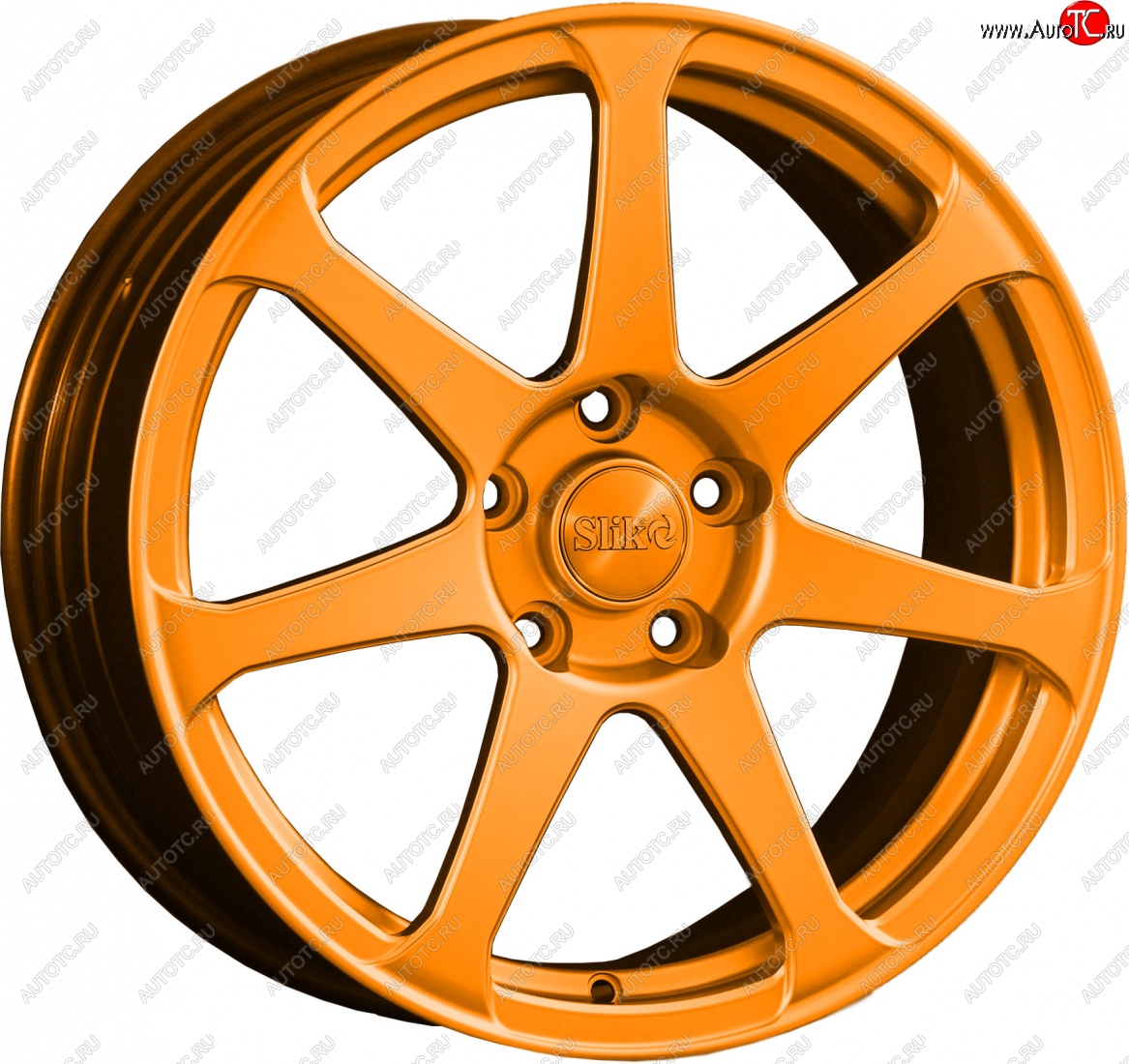 14 599 р. Кованый диск Slik classik R17x7.5 Ярко-оранжевый (ORANGE) 7.5x17   (Цвет: ORANGE)  с доставкой в г. Пермь