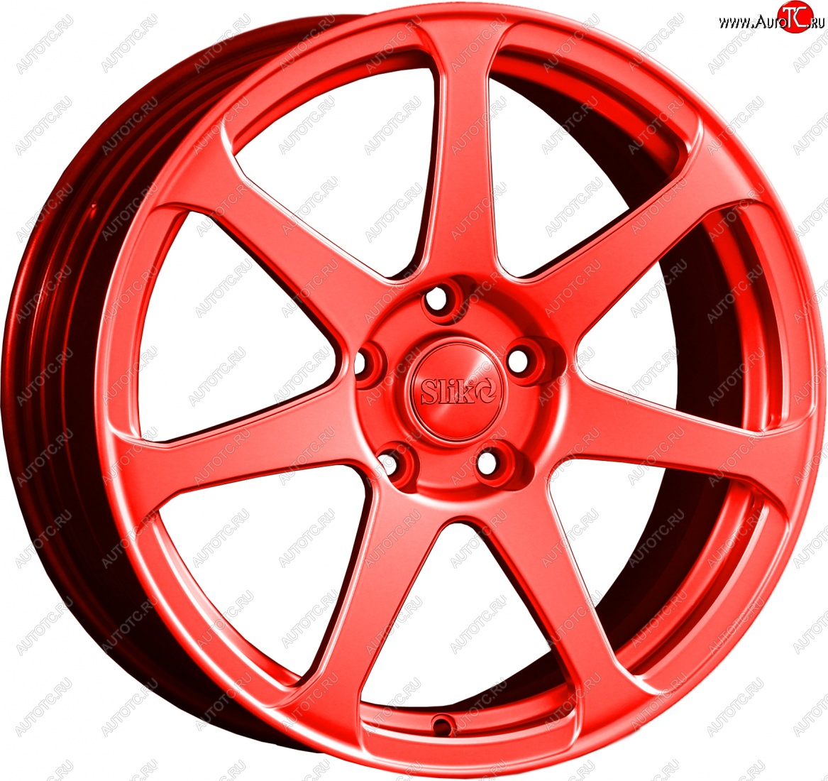 14 499 р. Кованый диск Slik classik R17x7.5 RAL 3026 ярко алый (3026) 7.5x17   (Цвет: 3026)  с доставкой в г. Пермь