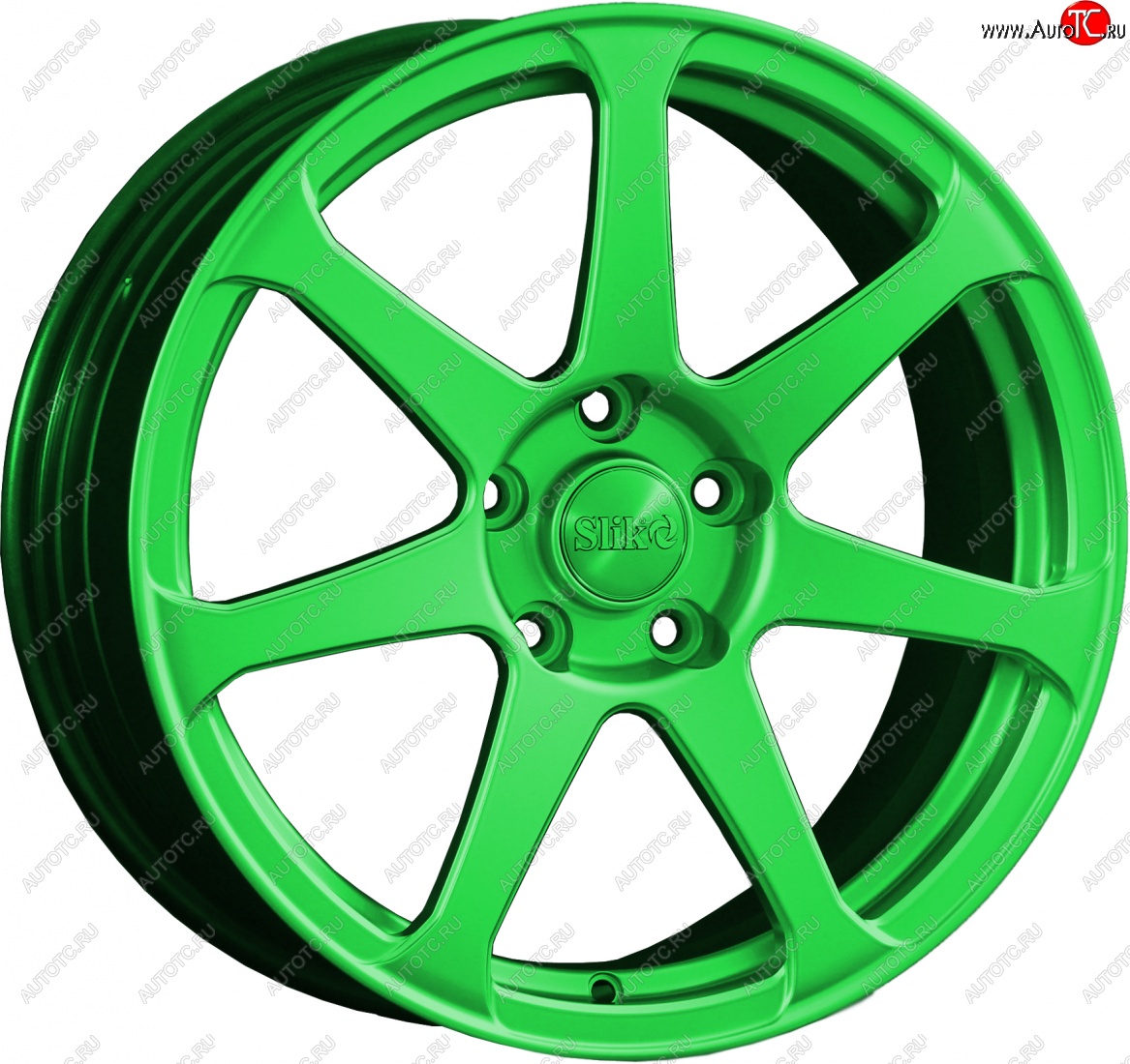 14 499 р. Кованый диск Slik classik R17x7.5 RAL 6038 ярко зеленый (6038) 7.5x17   (Цвет: 6038)  с доставкой в г. Пермь