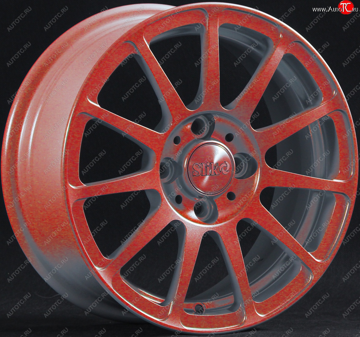 12 849 р. Кованый диск Slik Classik 5.5*14 (Cendy - red)   (Цвет: Cendy - red)  с доставкой в г. Пермь