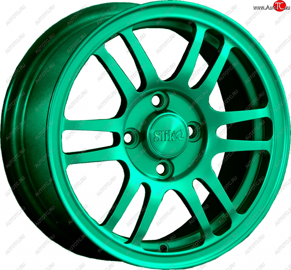 12 799 р. Кованый диск Slik Classic L1712 6.0x14   (Candy изумрудно-зеленый (Candy Green))  с доставкой в г. Пермь