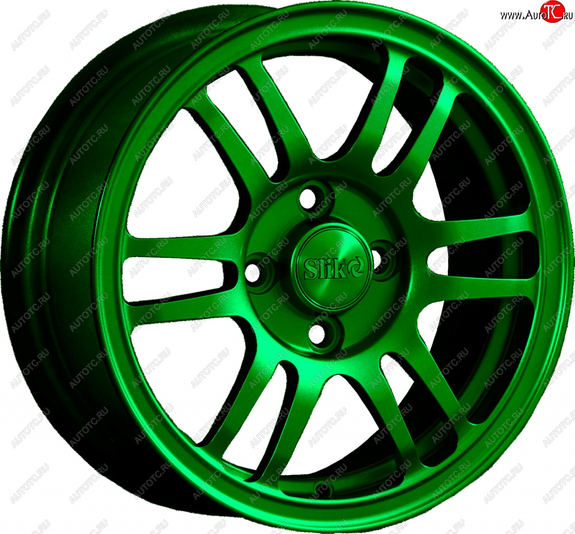 12 799 р. Кованый диск Slik Classic L1712 6.0x14   (Зеленый (GREEEN))  с доставкой в г. Пермь