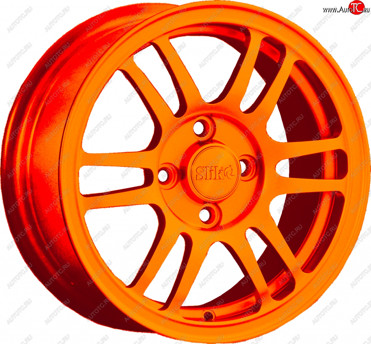 12 799 р. Кованый диск Slik Classic L1712 6.0x14   (Ярко оранжевый (ORANGE))  с доставкой в г. Пермь