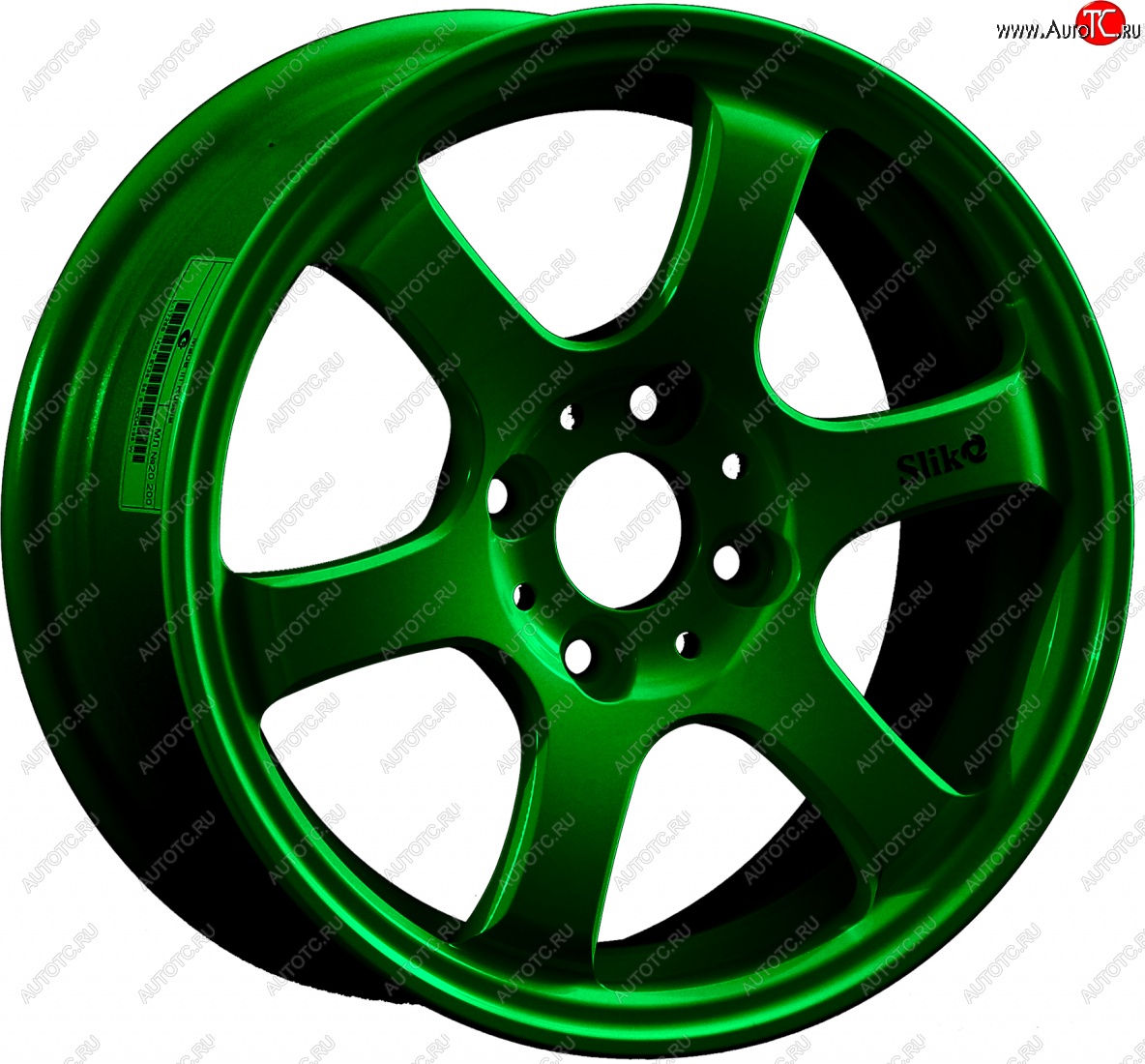 13 499 р. Кованый диск Slik Classic Sport L-1726S 6.0x14   (Зеленый (GREEEN))  с доставкой в г. Пермь