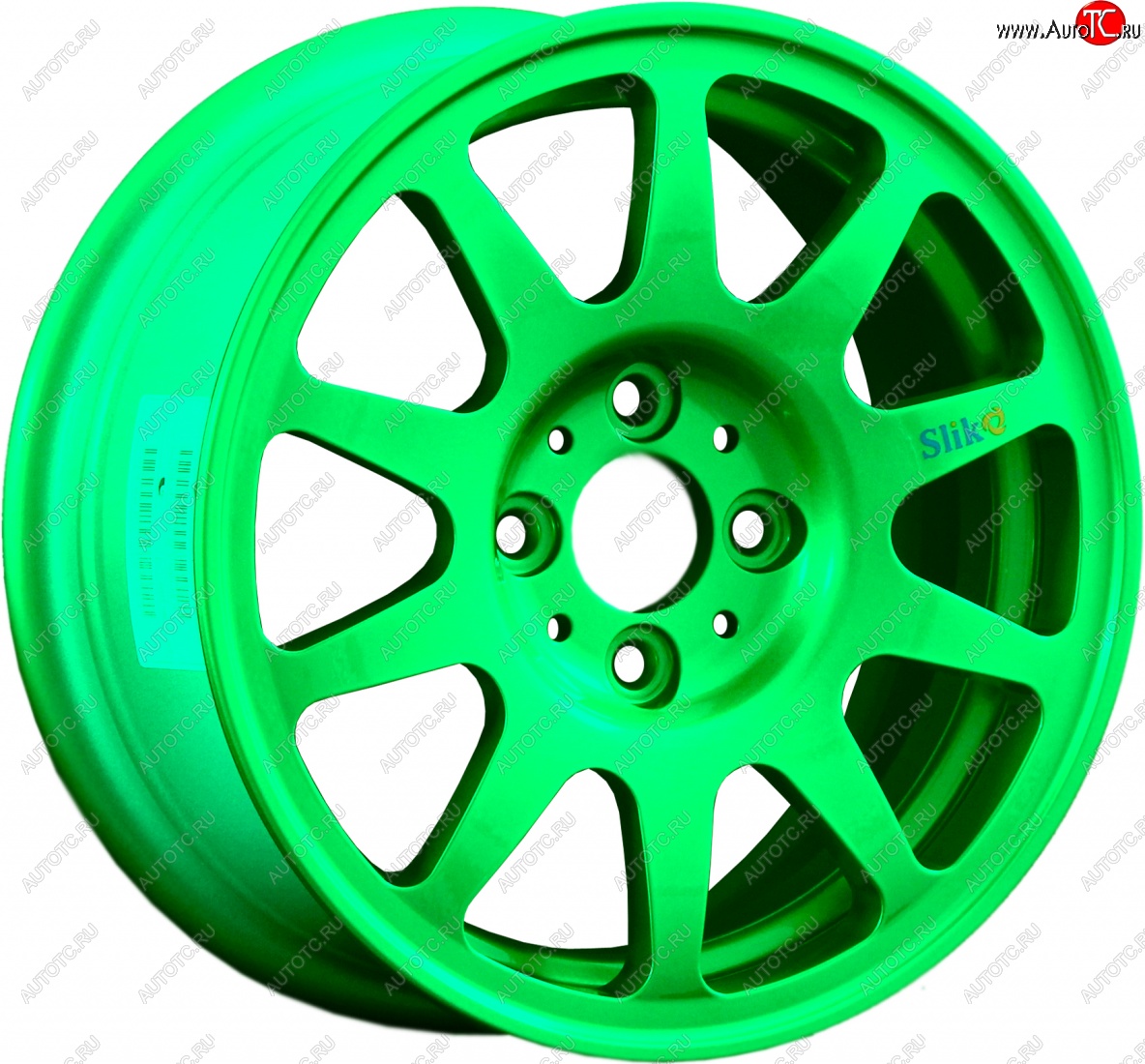 13 499 р. Кованый диск Slik Classic Sport L-1727S 6.0x14   (RAL 6038 ярко-зеленый (6038))  с доставкой в г. Пермь