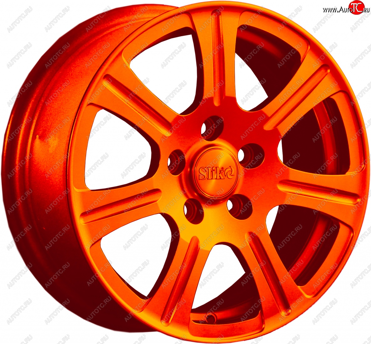 11 899 р. Кованый диск Slik Classic L-1815 6.5x15 Honda Civic FD седан дорестайлинг (2005-2008) 5x114.3xDIA64.1xET45.0 (Ярко оранжевый (ORANGE))