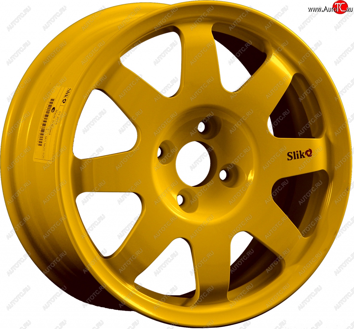 7 460 р. Кованый диск Slik Classic Sport L-181S 5.5x15   (Ярко желтый RAL1021 (YELLOW))  с доставкой в г. Пермь