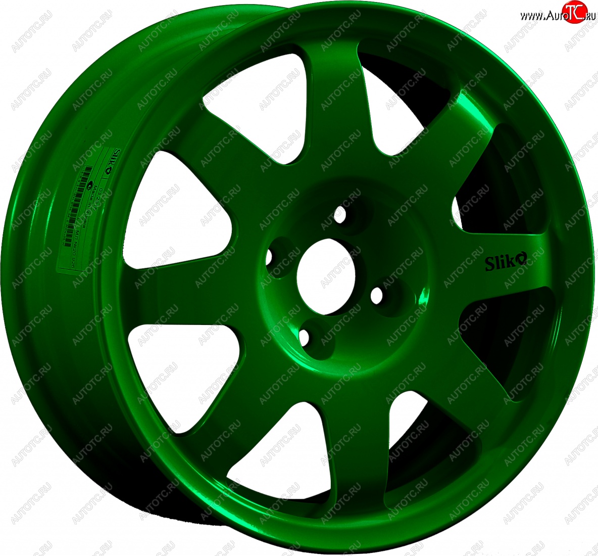 7 460 р. Кованый диск Slik Classic Sport L-181S 5.5x15   (Зеленый (GREEEN))  с доставкой в г. Пермь