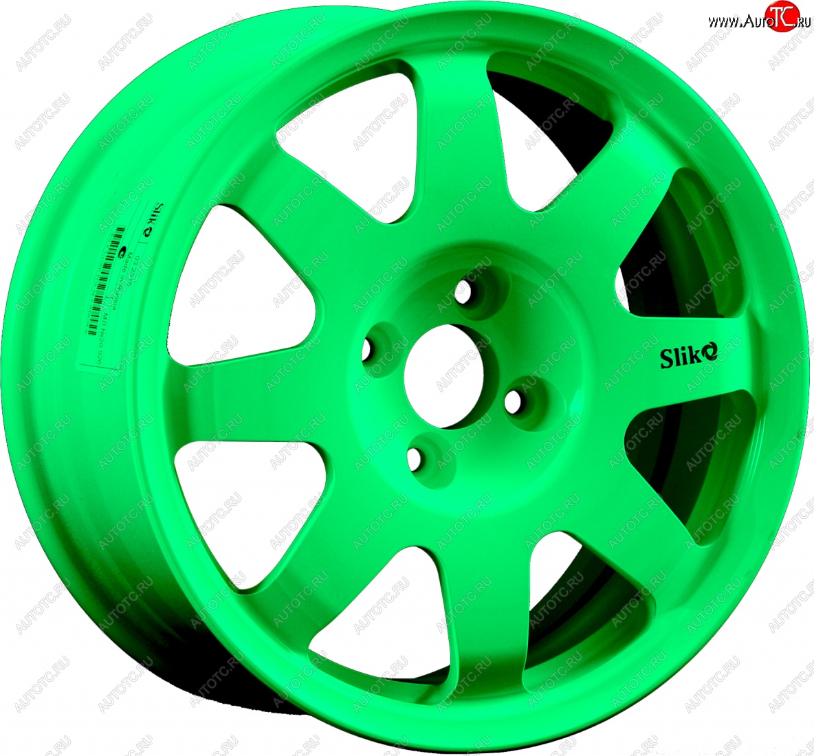 7 460 р. Кованый диск Slik Classic Sport L-181S 5.5x15   (RAL 6038 ярко-зеленый (6038))  с доставкой в г. Пермь