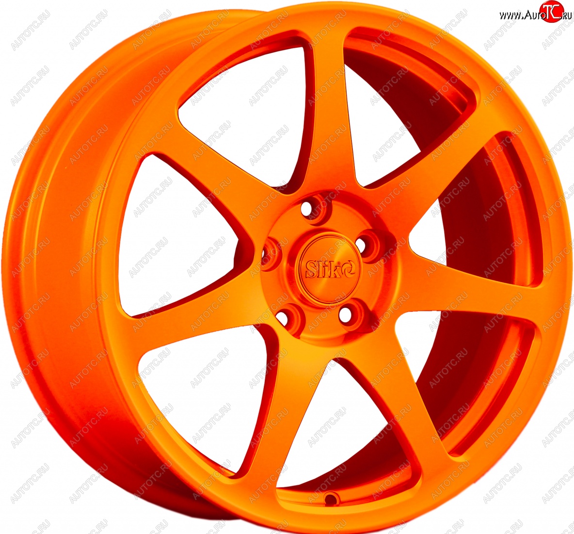 25 599 р. Кованый диск Slik Classic L-722 7.5x17   (Ярко оранжевый (ORANGE))  с доставкой в г. Пермь