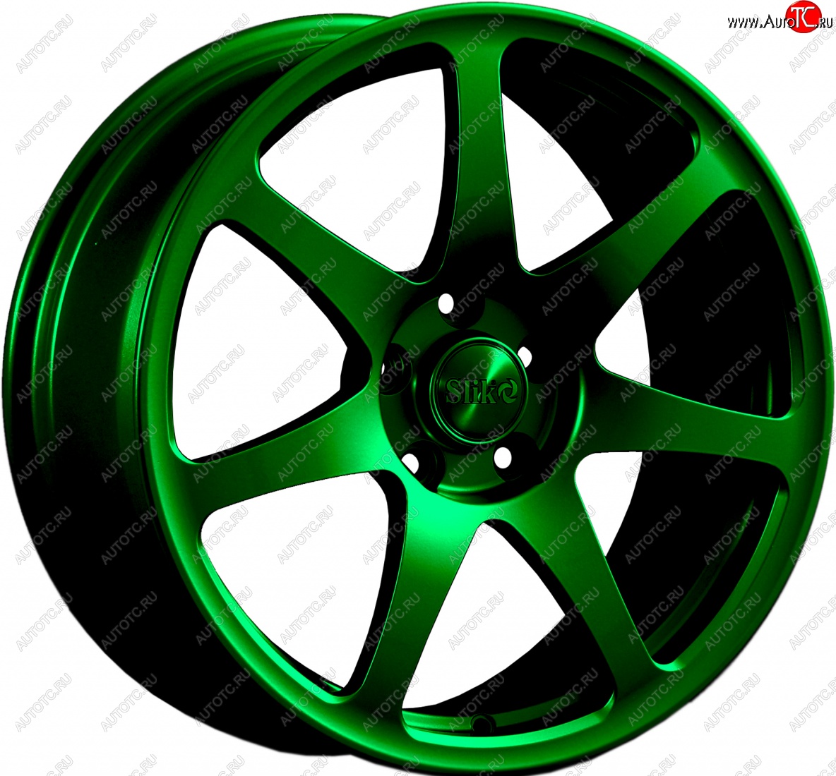25 599 р. Кованый диск Slik Classic L-722 7.5x17   (Зеленый (GREEEN))  с доставкой в г. Пермь