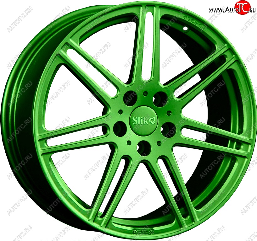 20 749 р. Кованый диск Slik PREMIUM L-724 7.5x17   (RAL 6038 ярко-зеленый (6038))  с доставкой в г. Пермь