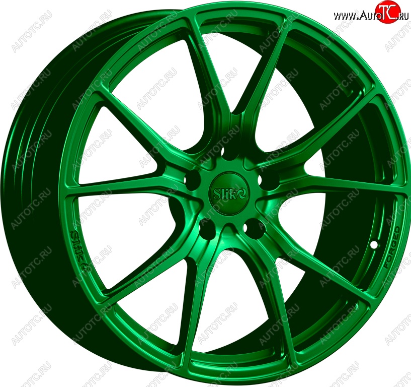 35 499 р. Кованый диск Slik PREMIUM L-827 8.0x18   (Зеленый (GREEEN))  с доставкой в г. Пермь
