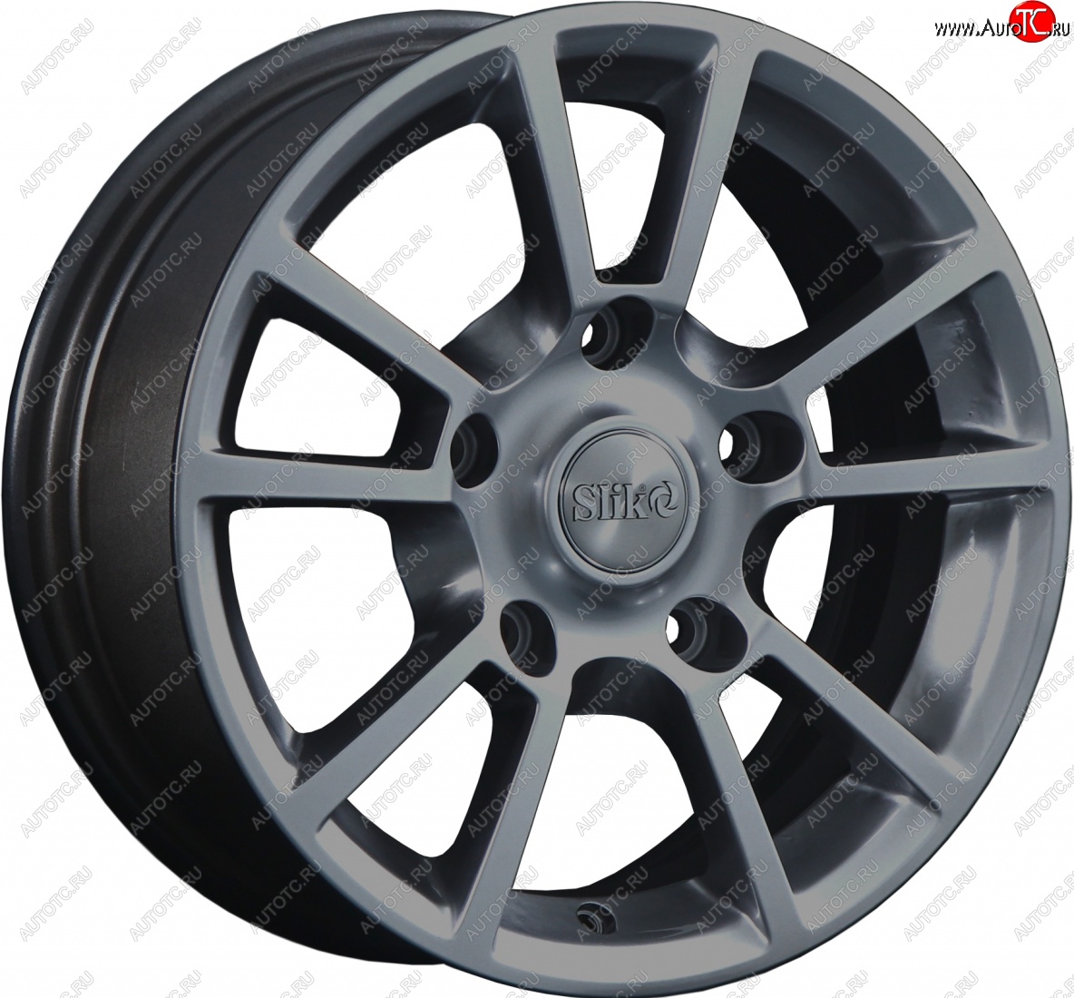 15 249 р. Кованый диск Slik Classic L-87 6.5x15   (Графит глянцевый (GM))  с доставкой в г. Пермь