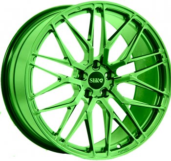 Кованый диск Slik PREMIUM L-918 8.5x19  (RAL 6038 ярко-зеленый (6038))
