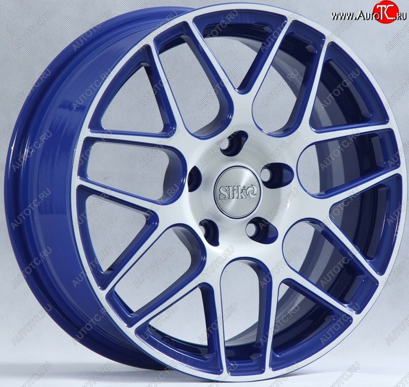 19 449 р. Кованый диск Slik premium R16x6.5 Синий с белой лицевой поверхностью (BLUEFW) 6.5x16   (Цвет: BLUEFW)  с доставкой в г. Пермь