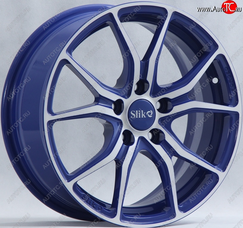 19 449 р. Кованый диск Slik premium R16x6.5 Синий с белой лицевой поверхностью (BLUEFW) 6.5x16   (Цвет: BLUEFW)  с доставкой в г. Пермь