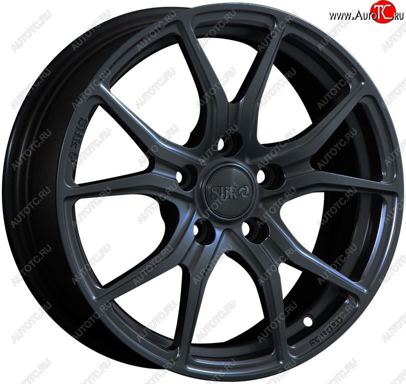 19 449 р. Кованый диск Slik premium R16x6.5 Черный глянцевый (BK) 6.5x16   (Цвет: BK)  с доставкой в г. Пермь